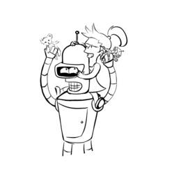 ぬりえページ: フューチュラマ (アニメとアニメーション番組) #48435 - 無料の印刷可能なぬりえページ