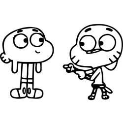 ぬりえページ: Gumball (アニメとアニメーション番組) #188494 - 無料の印刷可能なぬりえページ