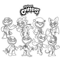ぬりえページ: Nightmare Critters (アニメとアニメーション番組) #218809 - 無料の印刷可能なぬりえページ