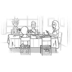 ぬりえページ: RickとMorty (アニメとアニメーション番組) #208202 - 無料の印刷可能なぬりえページ