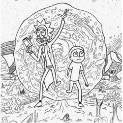 ぬりえページ: RickとMorty (アニメとアニメーション番組) #208234 - 無料の印刷可能なぬりえページ