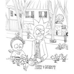 ぬりえページ: RickとMorty (アニメとアニメーション番組) #208250 - 無料の印刷可能なぬりえページ