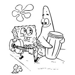 ぬりえページ: SpongeBob SquarePants (アニメとアニメーション番組) #195117 - 無料の印刷可能なぬりえページ