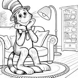 ぬりえページ: The Cat in the Hat (アニメとアニメーション番組) #220486 - 無料の印刷可能なぬりえページ