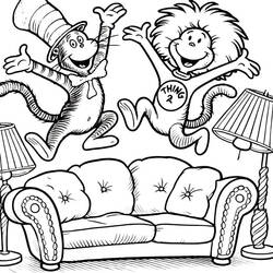 ぬりえページ: The Cat in the Hat (アニメとアニメーション番組) #220487 - 無料の印刷可能なぬりえページ