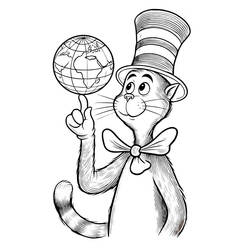 ぬりえページ: The Cat in the Hat (アニメとアニメーション番組) #220491 - 無料の印刷可能なぬりえページ