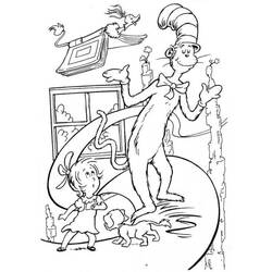 ぬりえページ: The Cat in the Hat (アニメとアニメーション番組) #220499 - 無料の印刷可能なぬりえページ