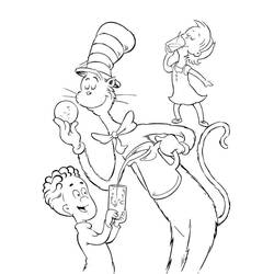 ぬりえページ: The Cat in the Hat (アニメとアニメーション番組) #220501 - 無料の印刷可能なぬりえページ