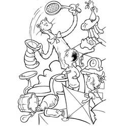 ぬりえページ: The Cat in the Hat (アニメとアニメーション番組) #220503 - 無料の印刷可能なぬりえページ