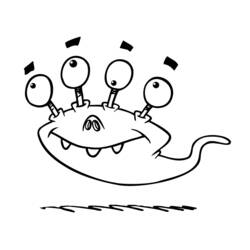 ぬりえ: 地球外生命体 - 無料の印刷可能なぬりえページ