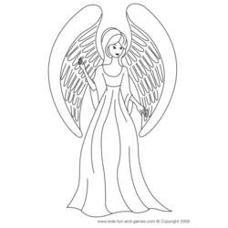 ぬりえページ: 天使 (キャラクター) #86251 - 無料の印刷可能なぬりえページ