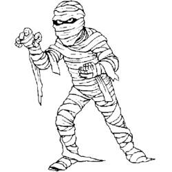 ぬりえ: Mummy - 無料の印刷可能なぬりえページ