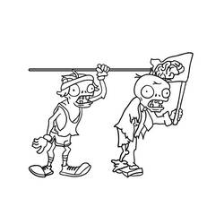 ぬりえページ: ゾンビ (キャラクター) #85751 - 無料の印刷可能なぬりえページ