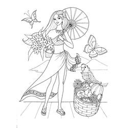 ぬりえページ: 少女 (家族と友達) #180928 - 無料の印刷可能なぬりえページ