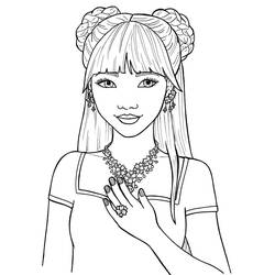 ぬりえページ: 少女 (家族と友達) #180929 - 無料の印刷可能なぬりえページ