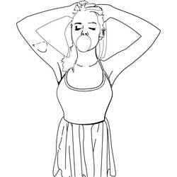 ぬりえページ: 少女 (家族と友達) #180932 - 無料の印刷可能なぬりえページ