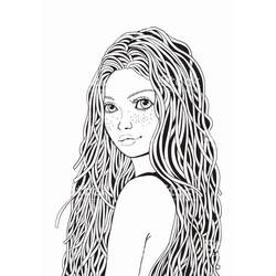 ぬりえページ: 少女 (家族と友達) #180938 - 無料の印刷可能なぬりえページ