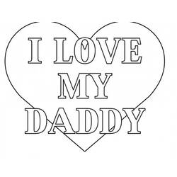 ぬりえページ: お父さん愛してる (家族と友達) #191626 - 無料の印刷可能なぬりえページ