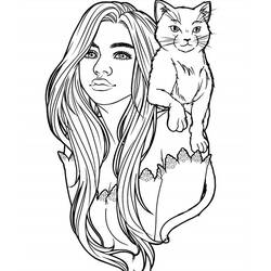 ぬりえページ: 10代の女の子 (家族と友達) #194494 - 無料の印刷可能なぬりえページ