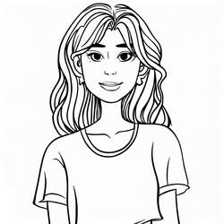 ぬりえページ: 10代の女の子 (家族と友達) #194500 - 無料の印刷可能なぬりえページ