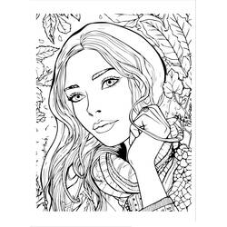 ぬりえ: 10代の女の子 - 無料の印刷可能なぬりえページ