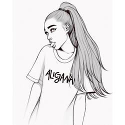 ぬりえページ: Ariana Grande (有名人) #214374 - 無料の印刷可能なぬりえページ
