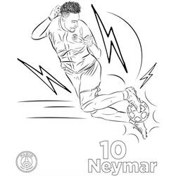 ぬりえ: Neymar - 無料の印刷可能なぬりえページ