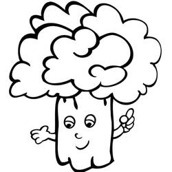 ぬりえページ: ブロッコリー (食べ物と栄養) #203721 - 無料の印刷可能なぬりえページ