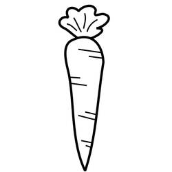 ぬりえページ: ニンジン (食べ物と栄養) #197496 - 無料の印刷可能なぬりえページ