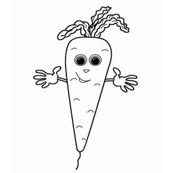 ぬりえページ: ニンジン (食べ物と栄養) #197510 - 無料の印刷可能なぬりえページ