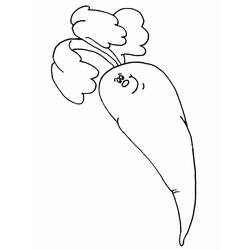 ぬりえページ: ニンジン (食べ物と栄養) #197519 - 無料の印刷可能なぬりえページ