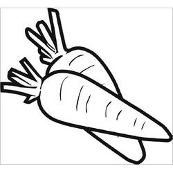 ぬりえページ: ニンジン (食べ物と栄養) #197531 - 無料の印刷可能なぬりえページ