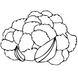 ぬりえページ: カリフラワー (食べ物と栄養) #207505 - 無料の印刷可能なぬりえページ