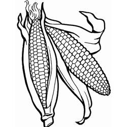 ぬりえページ: とうもろこし (食べ物と栄養) #207447 - 無料の印刷可能なぬりえページ
