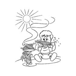 ぬりえページ: とうもろこし (食べ物と栄養) #207448 - 無料の印刷可能なぬりえページ