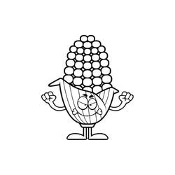 ぬりえページ: とうもろこし (食べ物と栄養) #207456 - 無料の印刷可能なぬりえページ