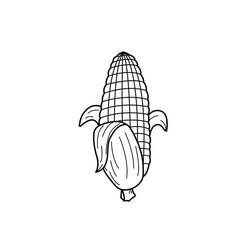 ぬりえページ: とうもろこし (食べ物と栄養) #207460 - 無料の印刷可能なぬりえページ