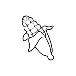 ぬりえページ: とうもろこし (食べ物と栄養) #207461 - 無料の印刷可能なぬりえページ