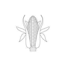ぬりえページ: とうもろこし (食べ物と栄養) #207465 - 無料の印刷可能なぬりえページ