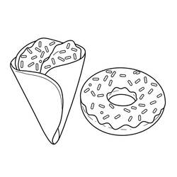 ぬりえページ: クレープ (食べ物と栄養) #220680 - 無料の印刷可能なぬりえページ