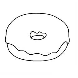 ぬりえページ: ドーナツ (食べ物と栄養) #190518 - 無料の印刷可能なぬりえページ