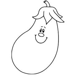 ぬりえページ: ナス (食べ物と栄養) #207479 - 無料の印刷可能なぬりえページ