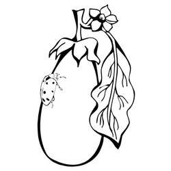 ぬりえページ: ナス (食べ物と栄養) #207486 - 無料の印刷可能なぬりえページ