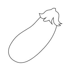 ぬりえページ: ナス (食べ物と栄養) #207497 - 無料の印刷可能なぬりえページ