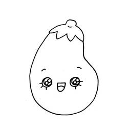 ぬりえページ: ナス (食べ物と栄養) #207498 - 無料の印刷可能なぬりえページ