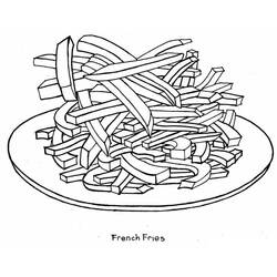 ぬりえページ: フライドポテト (食べ物と栄養) #209079 - 無料の印刷可能なぬりえページ