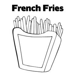 ぬりえページ: フライドポテト (食べ物と栄養) #209108 - 無料の印刷可能なぬりえページ