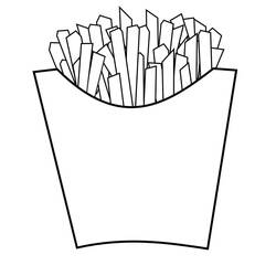 ぬりえページ: フライドポテト (食べ物と栄養) #209109 - 無料の印刷可能なぬりえページ