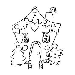 ぬりえページ: ジンジャーブレッドハウス (食べ物と栄養) #199237 - 無料の印刷可能なぬりえページ