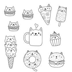 ぬりえページ: かわいい食べ物 (食べ物と栄養) #209277 - 無料の印刷可能なぬりえページ